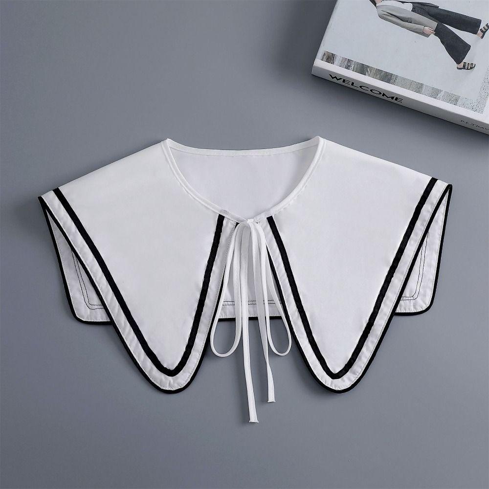 Женский воротник-стойка Винтажный топ Шейные украшения Галстуки Новый лацкан Ложный воротник