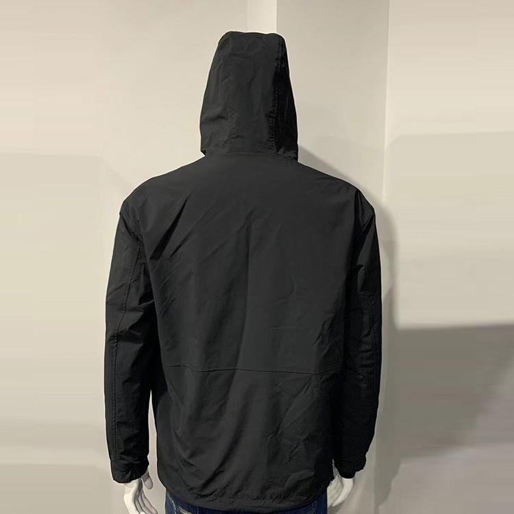 Мужская двусторонняя куртка с капюшоном и градиентным пейзажным принтом