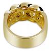 Luxury Hollowed Buckle Rhinestone Wide Ring Men Jewelry Party Banquet Decor