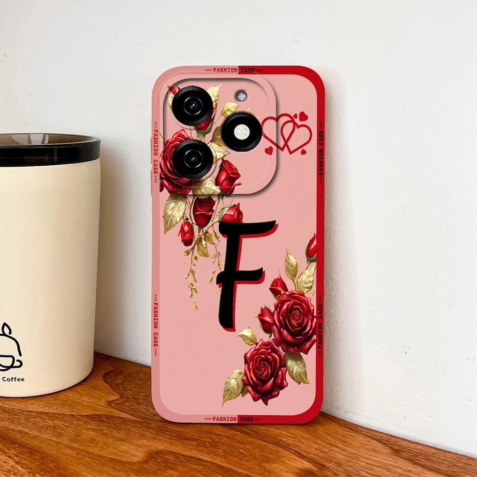 For Infinix Hot 40 Pro 40i Phone Case Couple Letters Upgrade Full Coverage Cover For Infinix Hot40 Soft Liquid Silicone Bumper