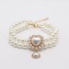 Cute Girl Pearl  Collar  Collars for Girl S with Small Heart Shape Rhinestone Adjustable Length  Collar
