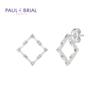 [Paul Brial] Pybe0098 Wg Square Cubic Earrings Large