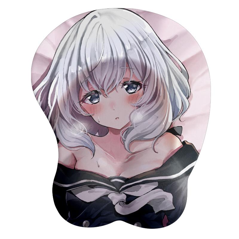 Cute Sexy Girl Silicone 3DMouse Pad Anime With Wrist Rest Support Opie Ergonomic Non Slip Creative Table Pad For Men