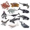 12PCS 12PCS Sea Animals Toy Models Plastic Mini Animal Toys Ocean Animal Figurines  For Kids