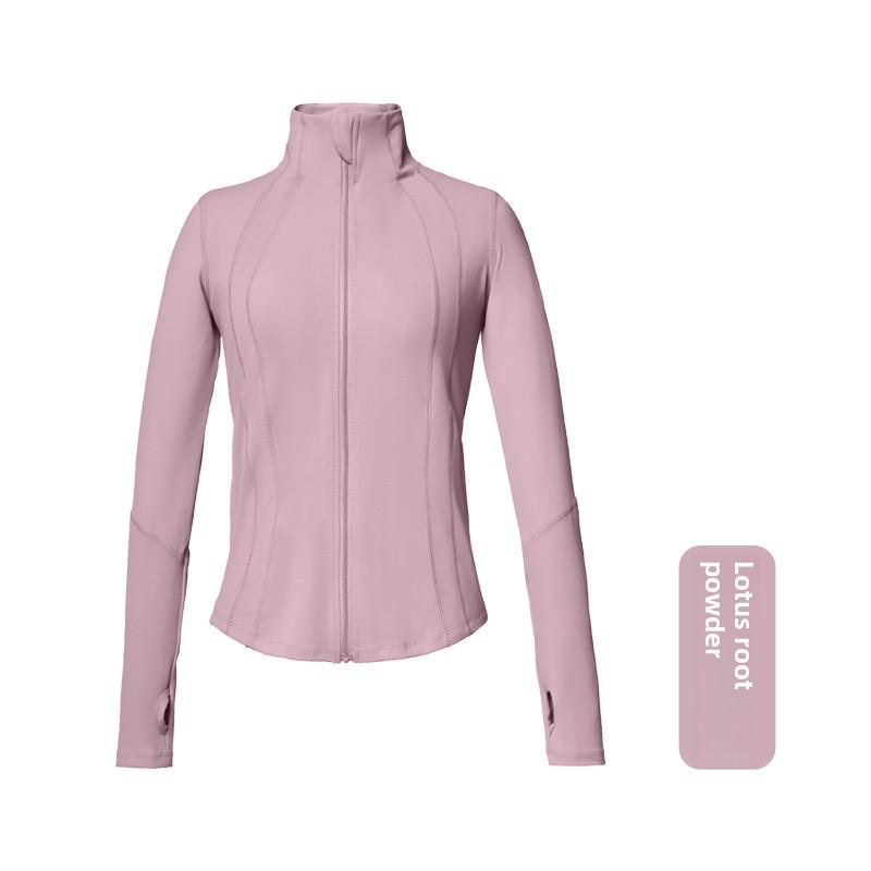 2023 Spring/Autumn Slim Fit Yoga Jacket: Long Sleeve, Stand Collar, Zip-Up for Running & Training