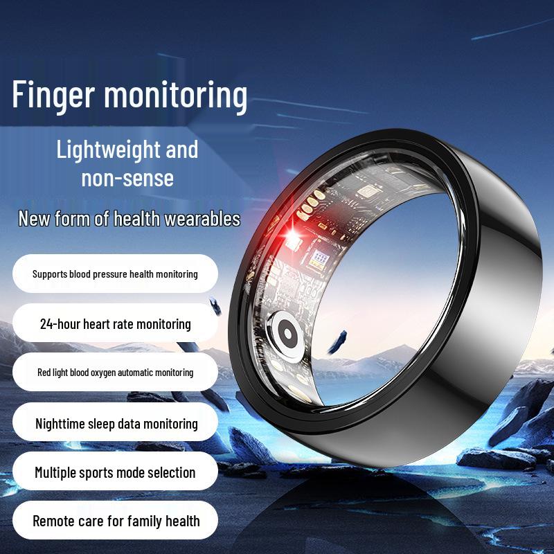 Smart Ring: Sleep Monitor, Pedometer, Heart Rate & Blood Oxygen Tracker with Remote Care