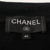 Chanel [Отличное состояние] P59465K07820 Толстовка/топ с вышивкой камелии и пуговицей с логотипом CC 40 черныйПодержанный
