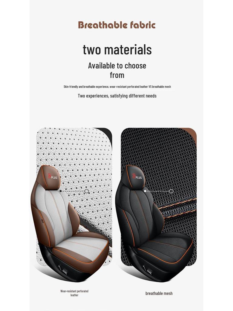 BYD Yuan PLUS All-Season Leather Seat Covers for Five-Seater Cars