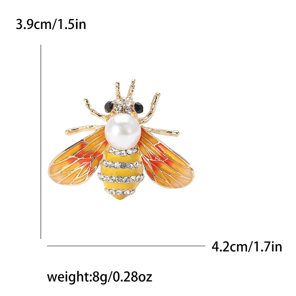 Универсальная милая брошь в виде пчелы из сплава с эмалью, простая модная мужская и женская рубашка, костюм, корсаж, ювелирное украшение, булавка