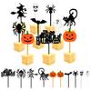10 шт., моющиеся милые декоративные легкие палочки для торта на Хэллоуин, принадлежности для вечеринок
