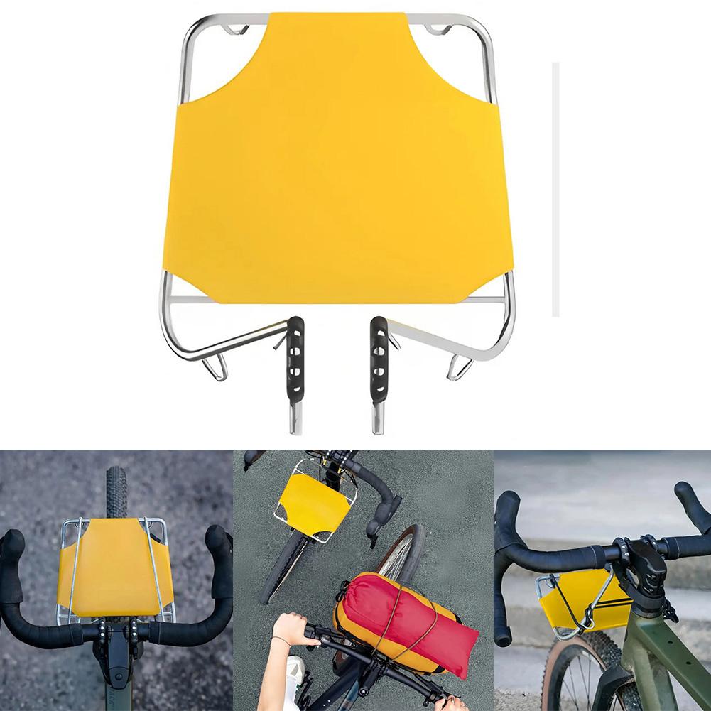 Folding Bike Front Bag Carrier Bicycle Basket Luggage Shelf Bracket Bike Front Rack Carrier for MTB Road Bicycle