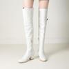 Women's High-heeled Boots Sexy European and American Style Autumn and Winter New Item Solid Color Thick Heel Plus Size Knee High Boots