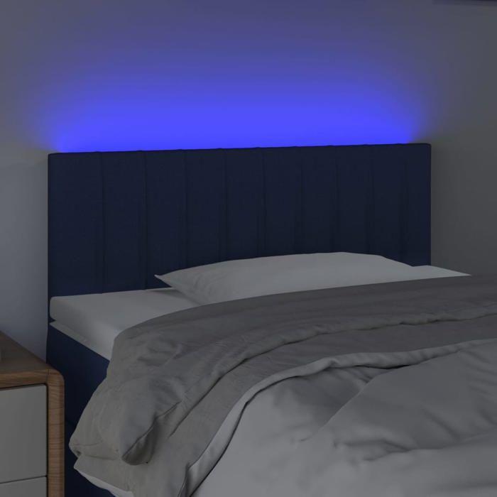 VidaXL LED Headboard Bedroom Furniture Single Bed Accessory Headboard Bed Frame Interior Blue 3121846