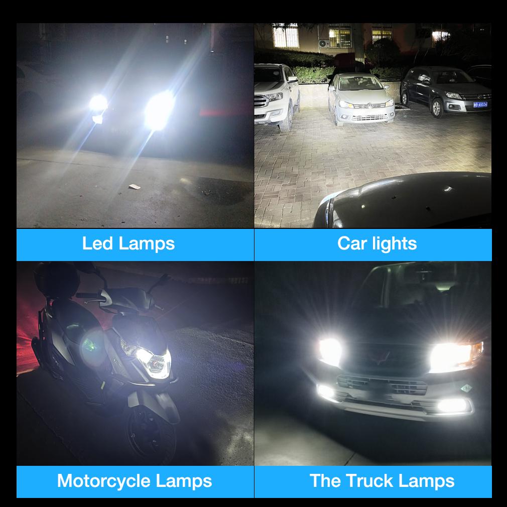 2 шт., двойная линза H4, светодиодные лампы для фар, мини-объектив проектора, светодиодные лампы H4, автомобильные фары, дальний/ближний свет, LHD 140 Вт, 40000LM, Plug& Play