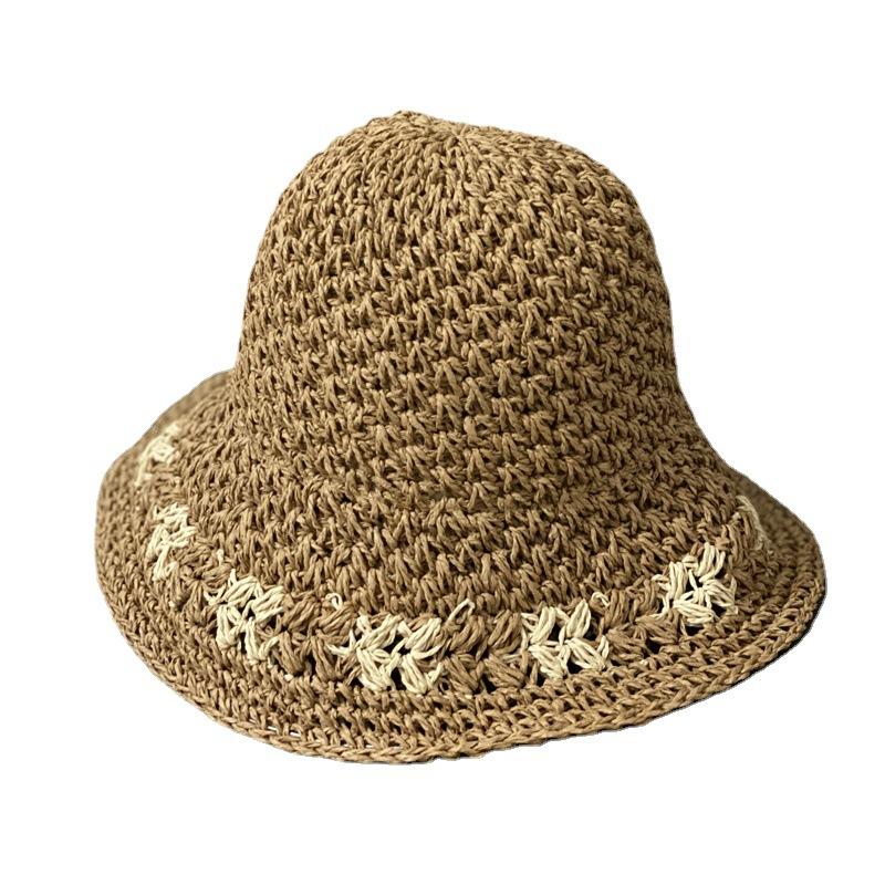 Путешествия отпуск регулируемая соломенная шляпа плетеная универсальная поколение лето карнизы вдоль цветы защита от солнца козырек новый женский