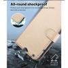 Protective Case - BOOLING - for Samsung Galaxy S25 Ultra - Golden PU Leather - Shockproof - Anti-scratch