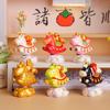 Rotating New Year Horse Statue Mini Decorative Resin Figurine Horse New Feng Shui Table Ornament