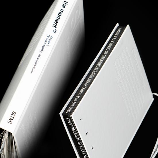 Luca Lab Scrap the Moment, постоянный белый дневник в твердом переплете, популярная фраза в Корее.