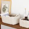 Hand-knitted Cotton Rope Storage Box Simple Storage Basket Snack Key Desktop Debris Basket Storage Box For House Useful