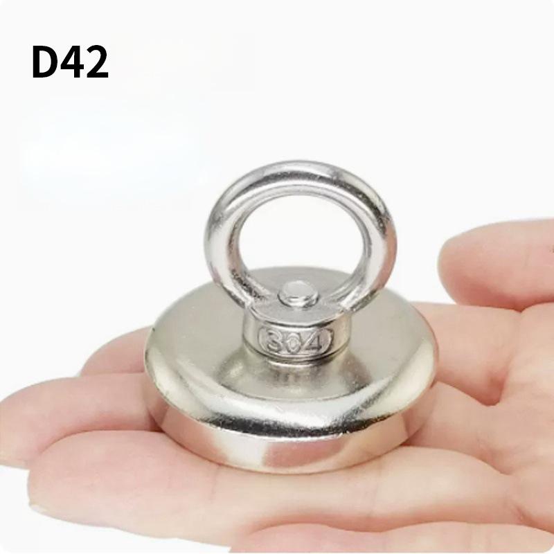 D25~D60 мм сверхпрочный неодимовый рыболовный магнит N52 сверхпрочный редкоземельный магнит с потайным отверстием рым-болт спасательный магнитный