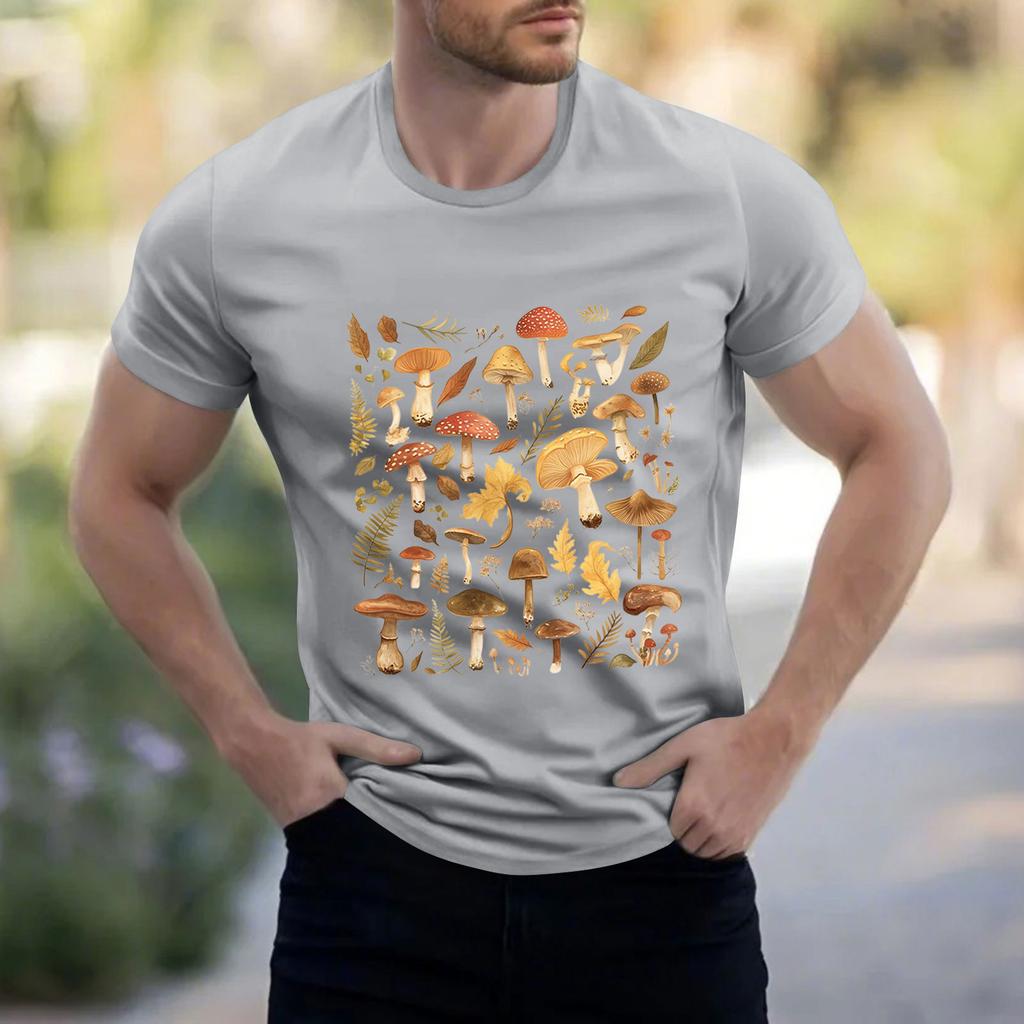 Men's Stand Collar Short Sleeve Shirt Loose Leisure Holiday Shirt Man