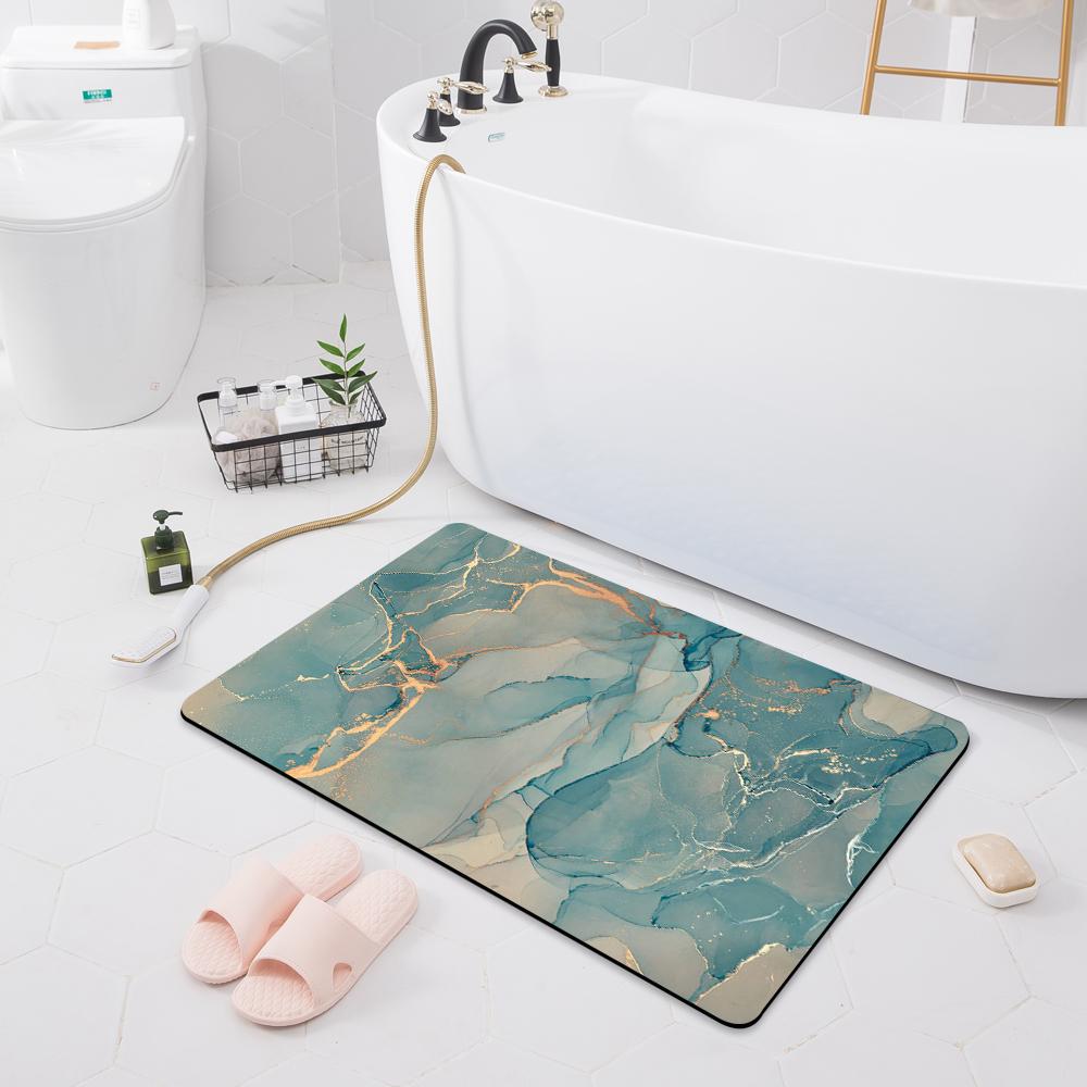 Absorbent Non-slip Mat Door Mat Bathroom Toilet Floor Shower Room Bathtub Rug Modern Kitchen Rug