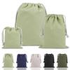 CCINEE Drawstring Cotton Change Solid Stylish Canvas Bags In Japanese Set of Perfect for Lunch Gym Makeup and Small Item Organizers Bags, Pouches,