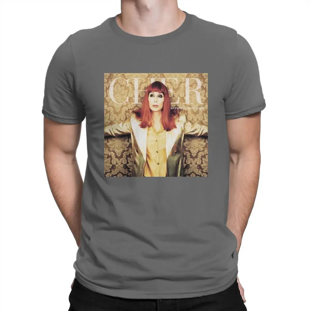 Distinctive Gift Clothes OutdoorWear C-Cher Singer Creative TShirt for Strong Enough Music Round Neck Pure Cotton T Shirt
