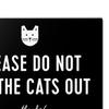 Деревянный знак для кошек с надписью «ПОЖАЛУЙСТА, НЕ ВЫПУСКАЙТЕ КОШЕК НА ВЫХОД» для украшения стены в деревенском стиле для дома, офиса, гостиной, спальни
