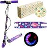 JD RAZOR Kickboard Kick Scooter для начальной школы Ручной тормоз LED Светящийся 2 Подарочный Heart Royal MS-105RB Дети, Студенты, Включено, Шины,