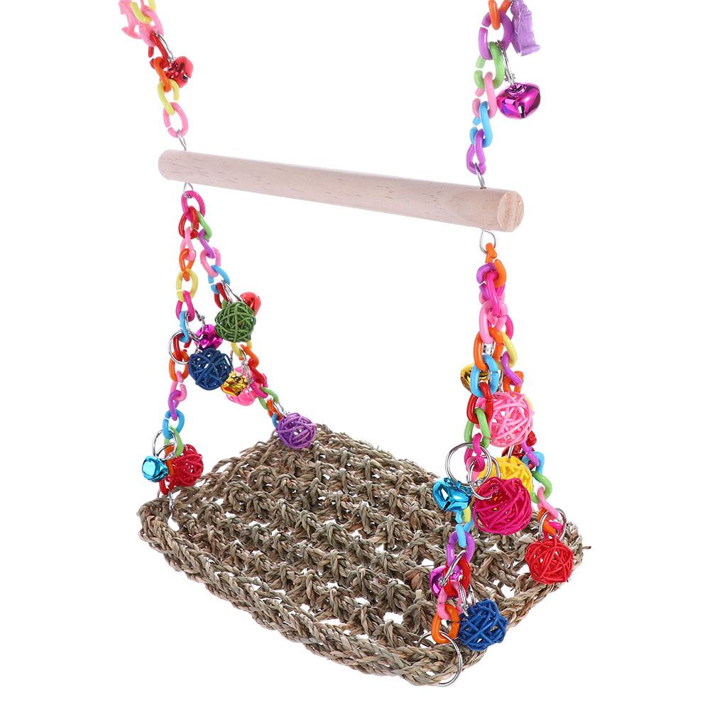 For Parakeets Budgie Bird Toy Hanging Parrot Swing Toy Parrot Climbing Net Bird Perch Pet Hammock