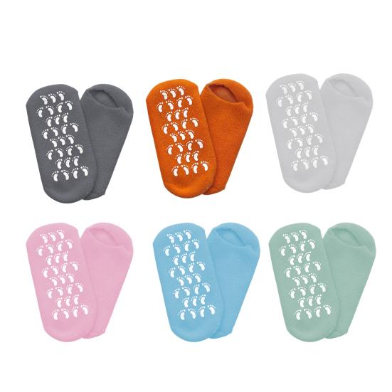 Увлажняющие носки Спа-гель носки с противоскользящей подошвой Носки для ухода за ногами Предотвращают трещины на пятках Наполнители для чулок для женщин мужчин