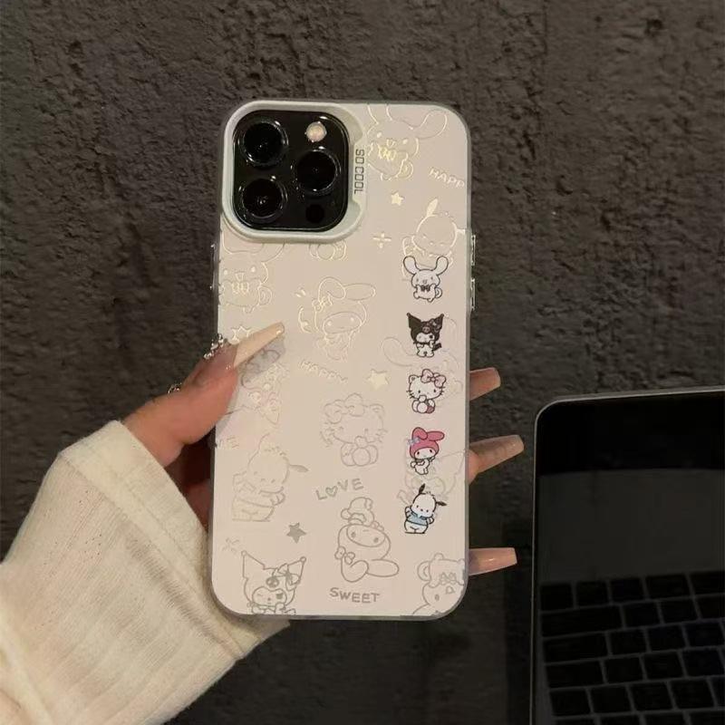 Полый мультяшный яблочный чехол для iPhone 13-17, милый высококачественный чехол для Pro Max
