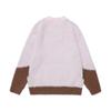 Unisex Vintage Americana Cartoon Dog Print Colorblock Knit Sweater Loose Fit Long Sleeve Fall Top