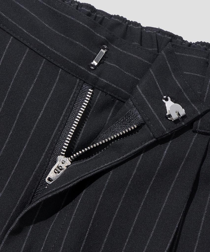 AGOD Strap Banding Wide Slacks [Black Stripe]