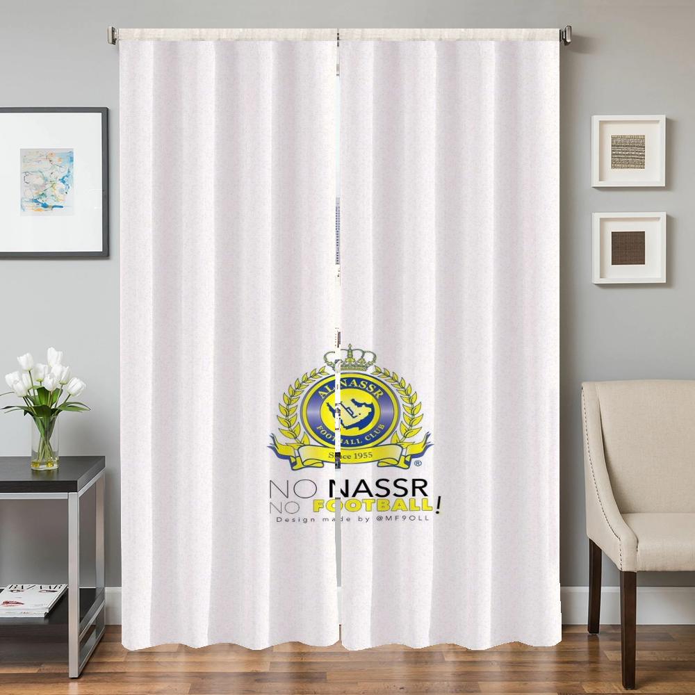 Set Of 2 Home Interior Kitchen Curtains Living Room Door Curtain Al Nassr Fc Partition Bedroom Decoration With Darkening Polyester Perfect For Area