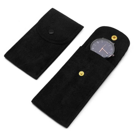Сумка для часов, износостойкая, устойчивая к царапинам, ударопрочная, с кнопкой, короткая, бархатная, с защелкой, портативная, для упаковки ювелирных изделий, для ежедневного использования