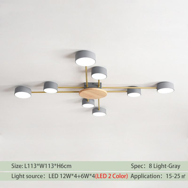 Wooden Led Ceiling Light Surface Mounted Ceiling Lamp AIBIOU Style Designer Metal Lustre for Living Room Kitchen Lights Fixtures