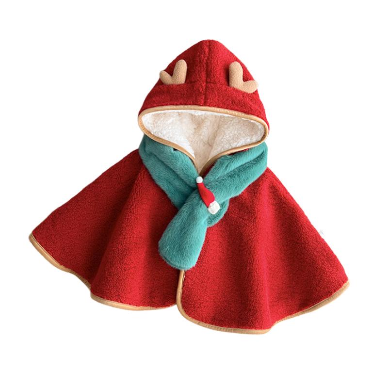 Супер милое плюшевое детское пальто-накидка на осень и зиму