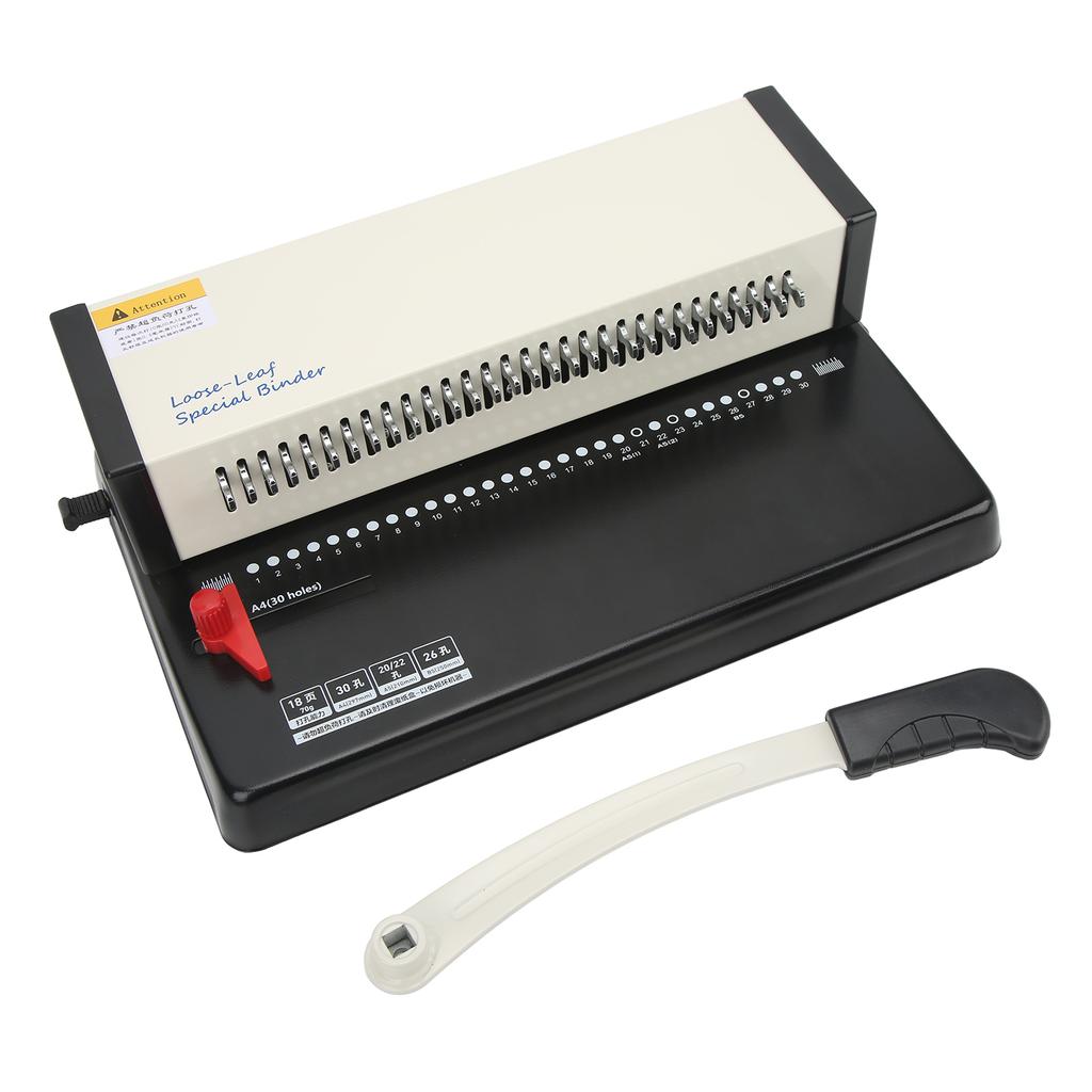 Multifunctional Loose Leaf Hole Punch Desktop Paper Punching Binding Tool 9.5mm Pitch