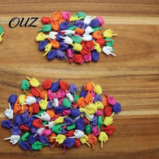Miniature Colorful Middle Finger 25/50/100Pcs 3D Printed Mini Set, Tiny for Set Desk Decor, Hand Gesture Figurine Gag Gift, Party Favors Small