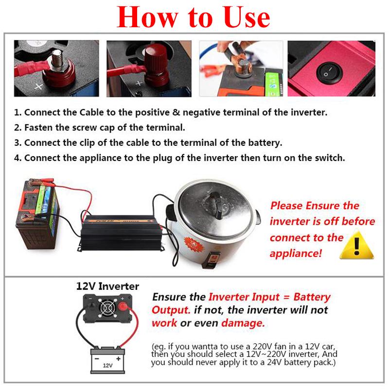 Инвертор мощности 10000 Вт DC 12 В в AC 220 В-240 В Автомобильные инверторы с модифицированной синусоидой
