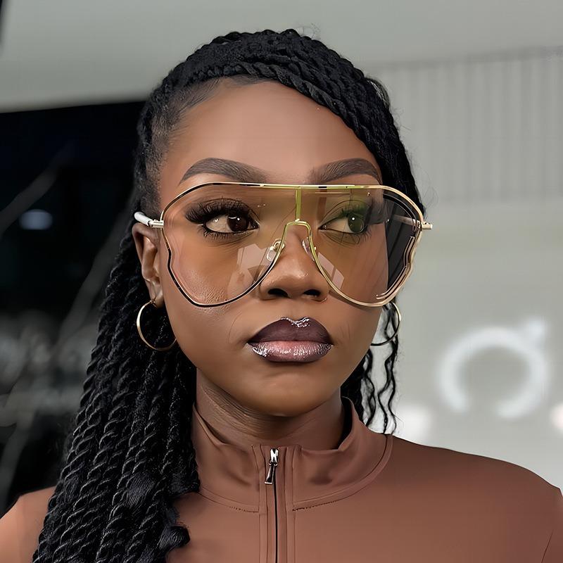 Новые высококачественные женские овальные безободковые солнцезащитные очки, женские металлические очки, очки для вождения, Sonnenbrille Uv400 Dames