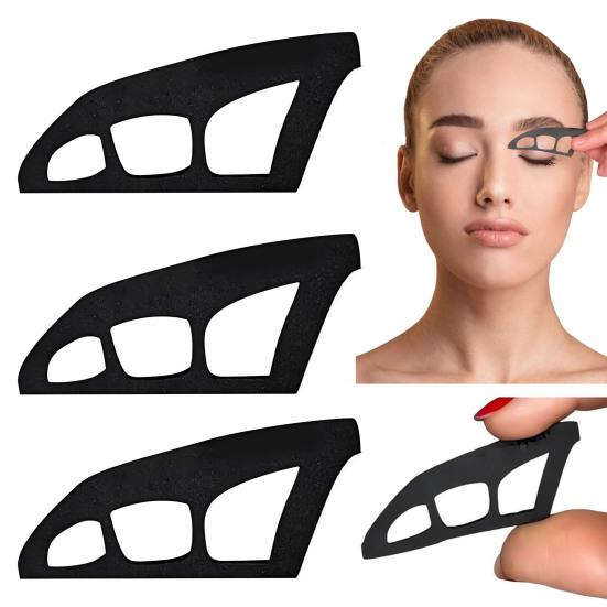 1/2/3Pcs Eyeshadow Stencil Tool Reusable Beginner Eyeshadow Assistant Eyeshadow Drawing Guide Helper Shaper Silicone Eyeshadow Mapping Template