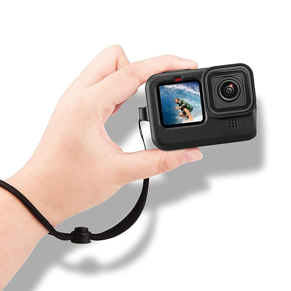 Silicone Case for GoPro Hero12 11 10 Black Tempered Glass Screen Protector Protective Film Lens Cap Cover for GoPro9 Accessories