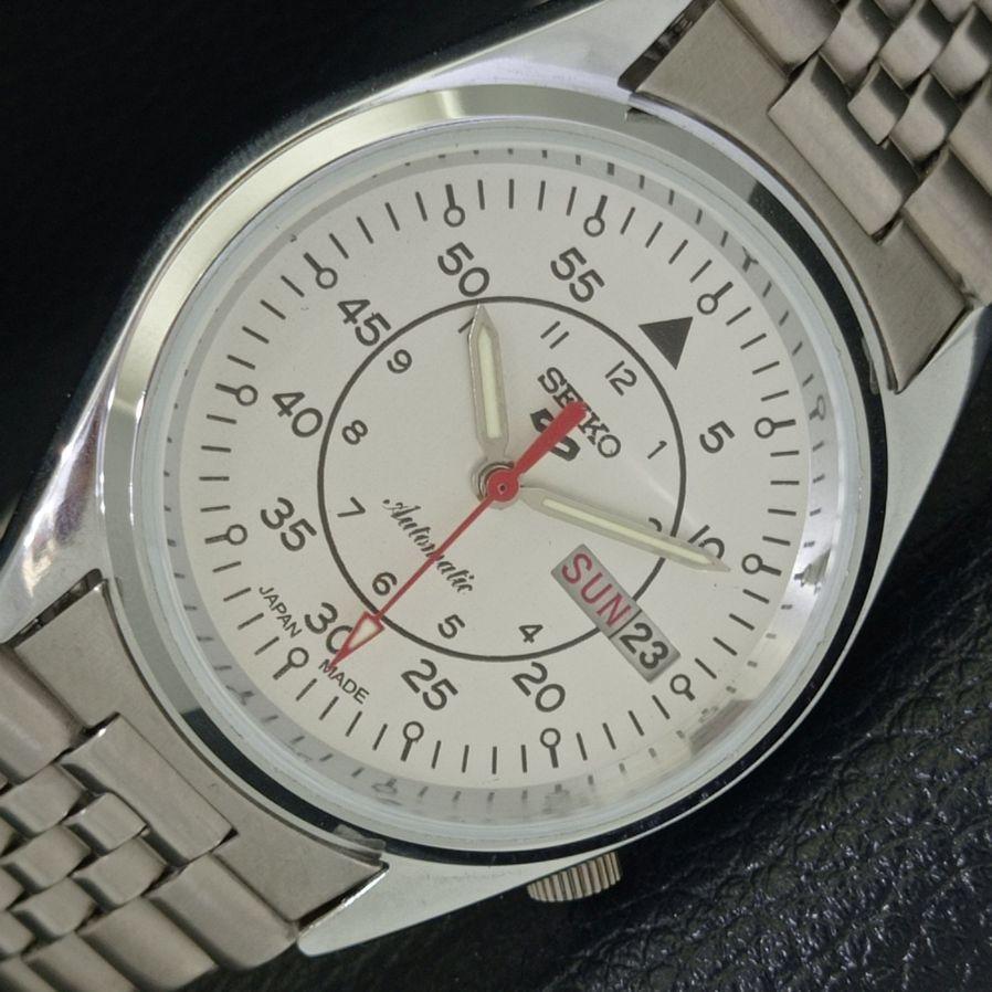 ВОССТАНОВЛЕННЫЕ ВИНТАЖНЫЕ SEIKO 5 АВТОМАТИЧЕСКИЕ 6309A ЯПОНИЯ МУЖСКИЕ D/D БЕЛЫЕ ЧАСЫ a318611-9