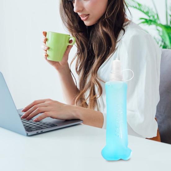 Складные бутылки для воды 250/500 мл, сумка для воды из ТПУ, складная фляга без BPA для бега, пешего туризма, велоспорта, скалолазания