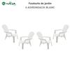 Wilsa Garden Polypropylene Resin Adirondack Chair - White - 4 Adirondack Chairs