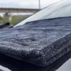 Полотенце для мытья автомобиля 1200GSM, двухсторонняя ультраабсорбирующая ткань из микрофибры для мытья автомобиля, чистящее сушильное полотенце, аксессуары для стирки
