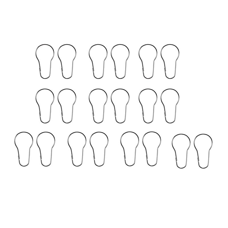 10/20Pcs Curtain Open Gourd Rings Carabiner Keychain Clip Window Curtains Hook Bath Shower Curtains Rods Clamp Accessories